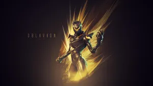 Cool Fortnite Skin Oblivion Gold Aesthetic Wallpaper