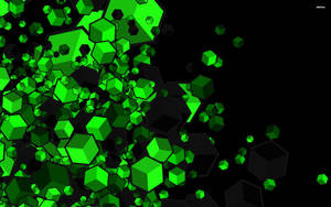 Cool Green Cubes Wallpaper