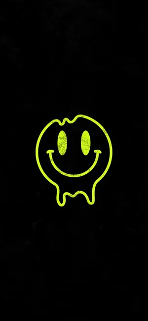Cool Green Happy Emoticon Wallpaper