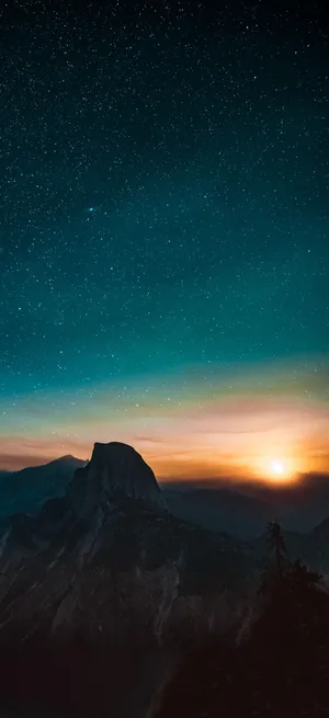 Cool Iphone Xs Max Starry Mountain Wallpaper