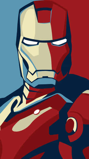 Cool Iron Man Digital Drawing Iphone Wallpaper