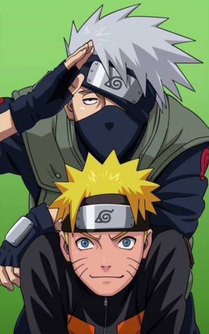 Cool Kakashi Salute With Naruto Wallpaper