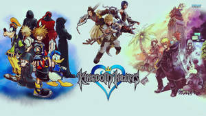 Cool Kingdom Hearts Logo Display Wallpaper