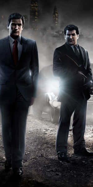 Cool Mafia 2 Gangsters With Guns Wallpaper