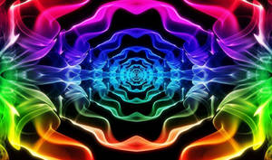 Cool Neon Blue At The Center Wallpaper