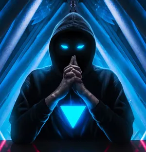 Cool Neon Blue Profile Picture Wallpaper