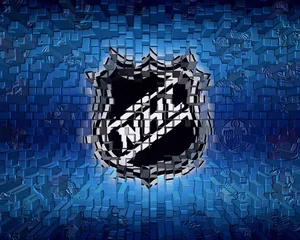 Cool Nhl Logo Blue Background Wallpaper