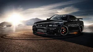 Cool Nissan Skyline Gtr Drifting Wallpaper