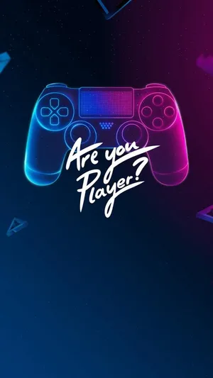 Cool Ps4 Two-toned Color With Controller And Quote Wallpaper