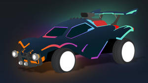 Cool Rocket League Car With Simple Outline Wallpaper