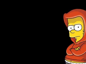 Cool Simpsons Orange Hoodie Wallpaper