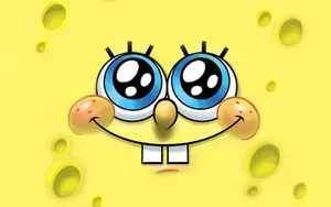 Cool Spongebob With Sparkling Blue Eyes Wallpaper