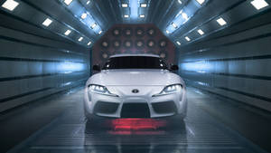Cool Sports Car Supra Wind Tunnel Wallpaper