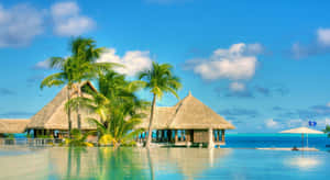 Cool Summer Beach Vacation House Wallpaper