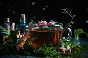 Cool Tea Garden Setting Wallpaper