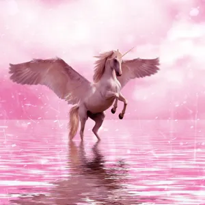 Cool Unicorn Pink Water Wallpaper