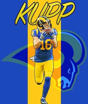 Cooper Kupp Nfl Los Angeles Rams Graphic Art Wallpaper