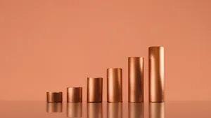Copper Cylinders Gradient Display Wallpaper