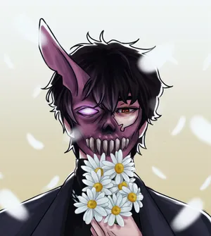 Corpse Husband Holding Daises Wallpaper