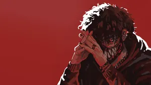 Corpse Husband Red Artwork Wallpaper