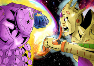 Cosmic_ Battle_ Anime_ Characters Wallpaper