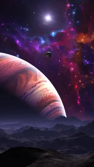 Cosmic_ Vista_with_ Planets_and_ Nebula Wallpaper