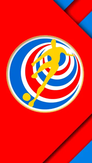 Costa Rica National Football Team Emblem Digital Art Wallpaper