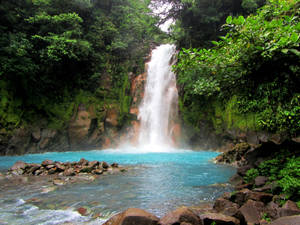 Costa Rica Raging Waterfall Wallpaper