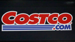 Costco Logo Over Black Backdrop Wallpaper