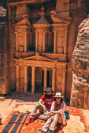 Couple By The Petra Infrastructure Wallpaper