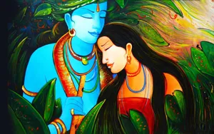 Couple Gods Radha And Krishna Desktop Wallpaper