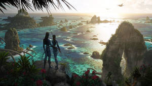Couple In Pandora Ocean Wallpaper