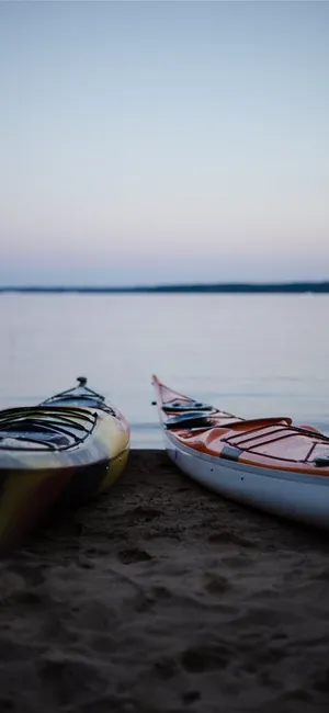 Couple Of Kayaking Equipment Wallpaper