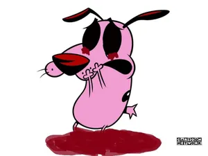 Courage The Cowardly Dog Bloody Eyes Wallpaper