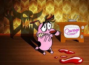 Courage The Cowardly Dog Scared Monster Blood Wallpaper