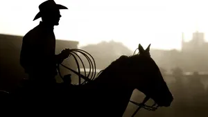 Cowboy Black Silhouette Wallpaper