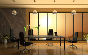 Cozy Conference Room Interior Design Wallpaper