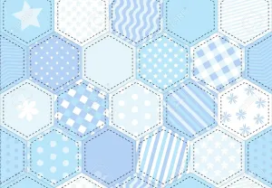 Cozy Up With This Blue & White Quilt Wallpaper