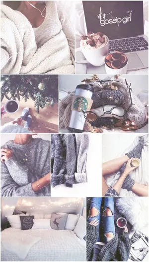 Cozy Winter Collage For Tumblr Wallpaper