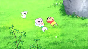 Crayon Shin Chan Shinnosuke And Alien Wallpaper