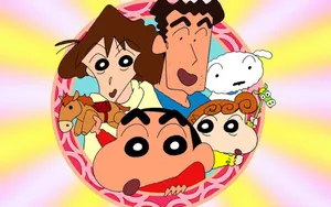 Crayon Shin Chan Shinnosuke's Family Portrait Wallpaper
