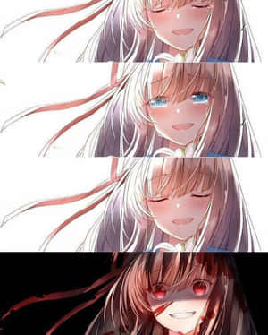 Crazy, Colorful And Creative Psycho Anime Girl Wallpaper