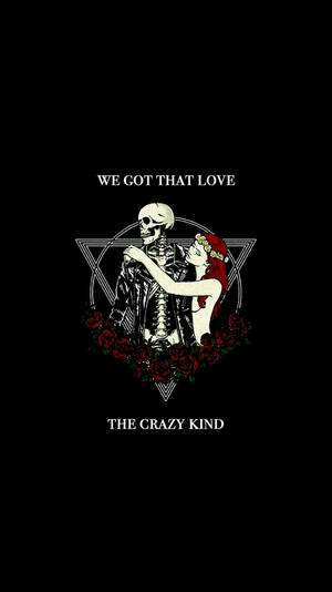 Crazy Skeleton Love Wallpaper