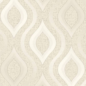 Cream Geometric Retro Art Wallpaper