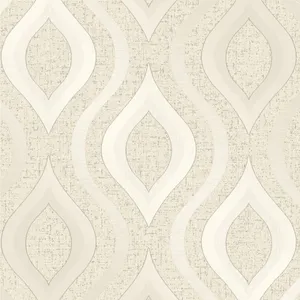 Cream Geometric Retro Art Wallpaper