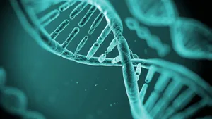 Creative Chemistry Cyan Dna Wallpaper