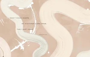 Creative Desktop With Beige Pattern Wallpaper