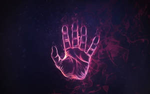 Creative Neon Handprint Art Wallpaper