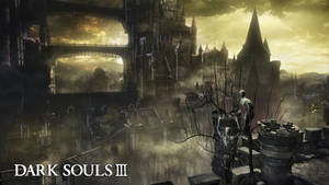 Creepy Castle In The Fog – Dark Souls 3 Wallpaper