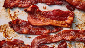 Crispy Cooked Baconon Tray Wallpaper